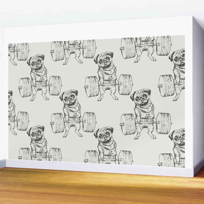 Pug Lift Wall Mural Gallery Image 2