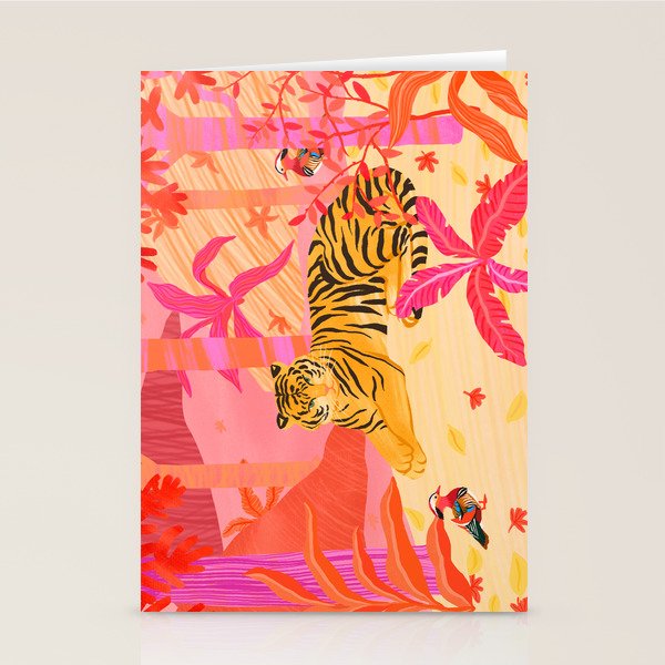 Tiger and Mandarin Ducks Stationery Card Gallery Image 2