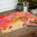Tiger and Mandarin Ducks Outdoor Rug Gallery Image 2
