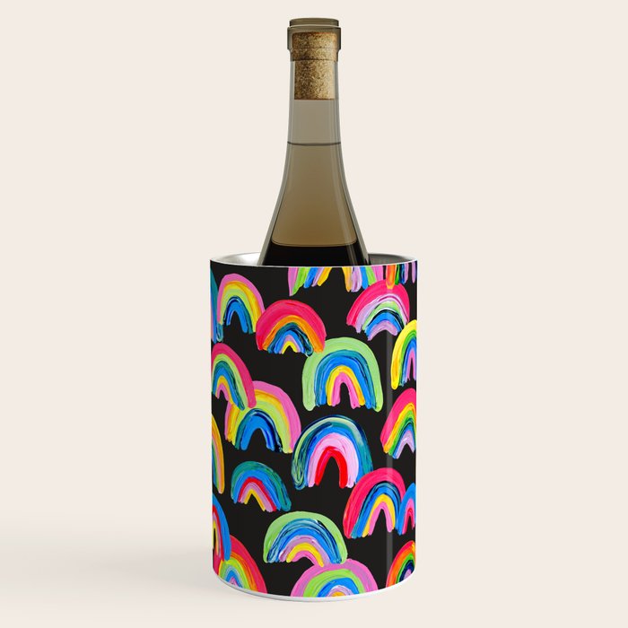 Abstract Rainbow Arcs â Charcoal Wine Chiller Gallery Image 2