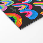 Abstract Rainbow Arcs â Charcoal Welcome Mat Gallery Image 2