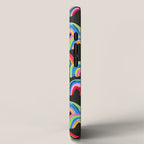 Abstract Rainbow Arcs â Charcoal iPhone Case Gallery Image 2