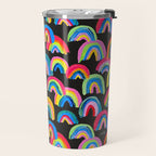 Abstract Rainbow Arcs â Charcoal Travel Mug Gallery Image 2