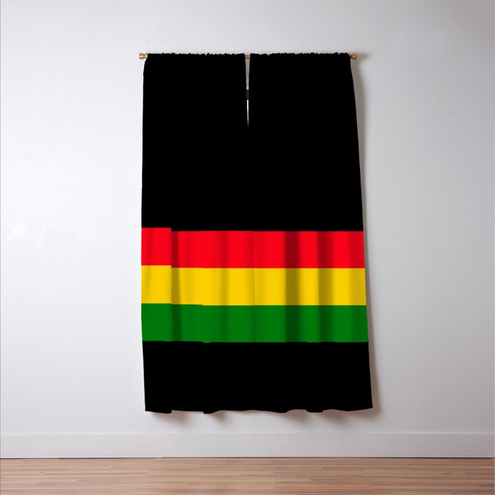 Rastafarian Colors Window Curtain Gallery Image 3