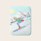 Skiing Girl Bath Mat Gallery Image 1