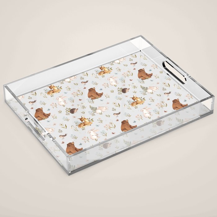 Blue Meadow Acrylic Tray Gallery Image 1