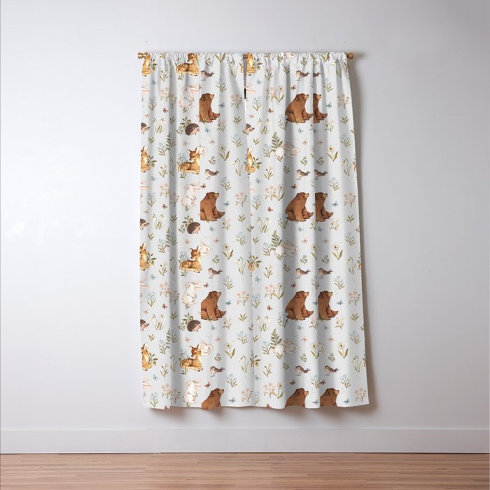 Blue Meadow Window Curtain Gallery Image 3