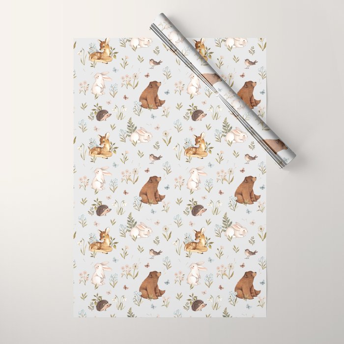 Blue Meadow Wrapping Paper Gallery Image 1
