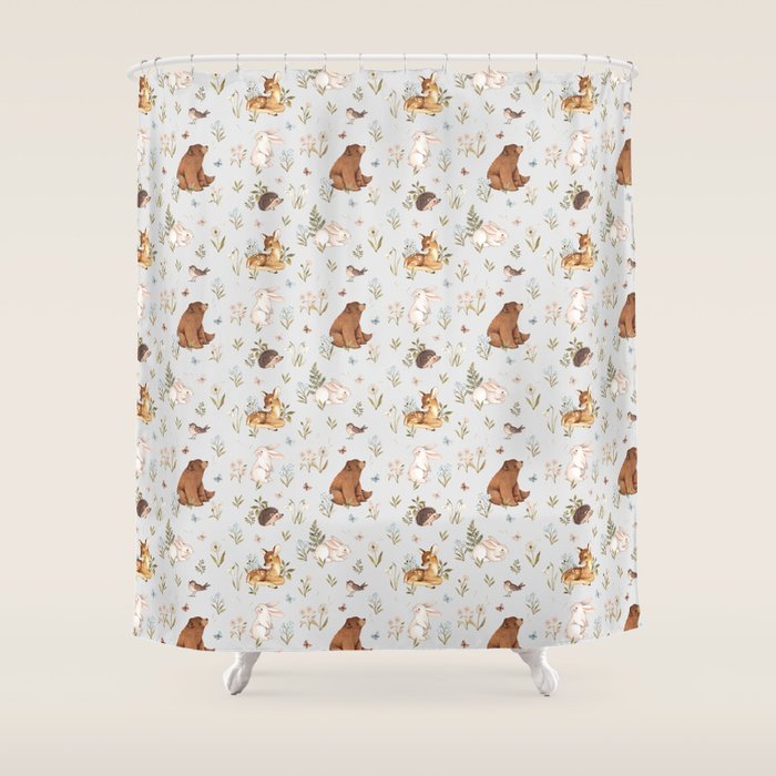 Blue Meadow Shower Curtain Gallery Image 1