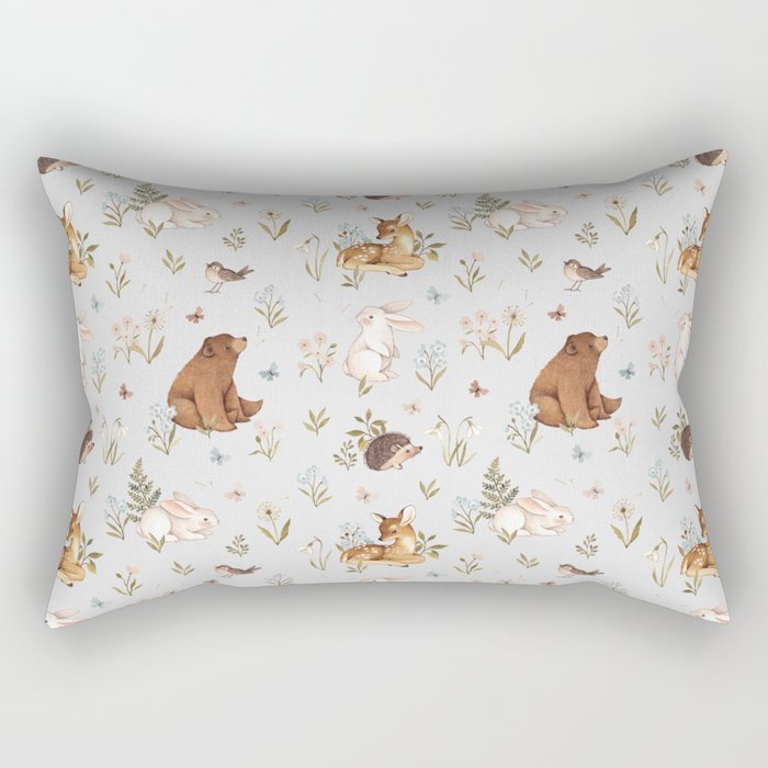 Blue Meadow Rectangular Pillow Gallery Image 2
