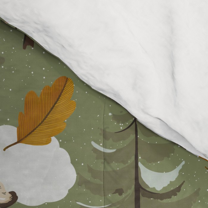 Baby animals in the leafy forest G Comforter Gallery Image 4