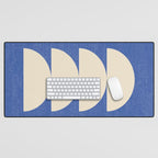 Half Circle 3 - Blue Texture Desk Mat Gallery Image 1