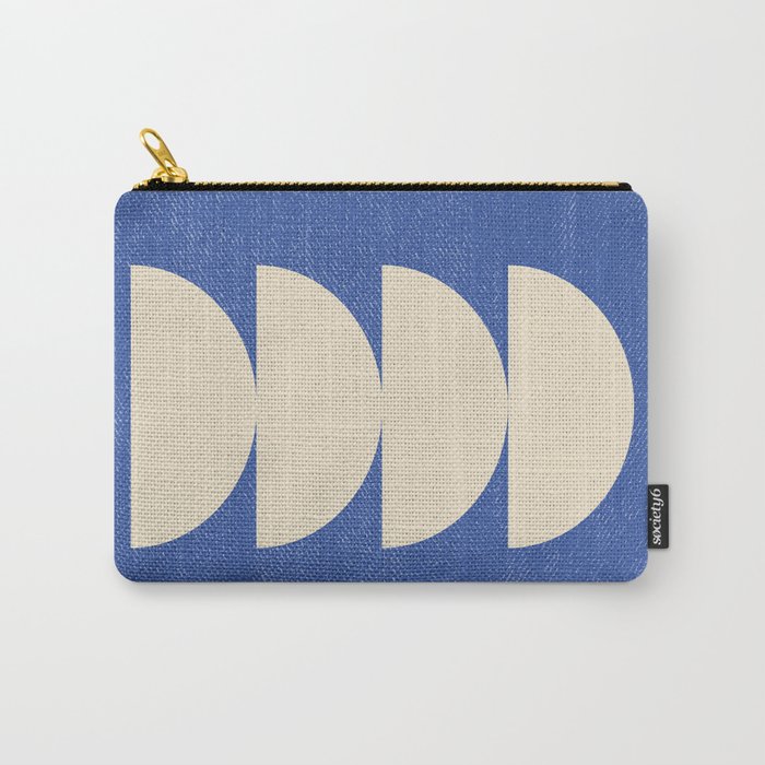 Half Circle 3 - Blue Texture Carry All Pouch Gallery Image 1