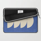Half Circle 3 - Blue Texture Laptop Sleeve Gallery Image 2