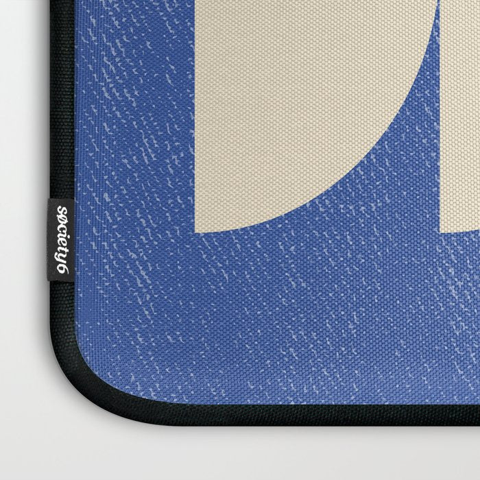 Half Circle 3 - Blue Texture Laptop Sleeve Gallery Image 3