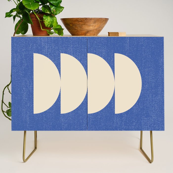 Half Circle 3 - Blue Texture Credenza Gallery Image 1