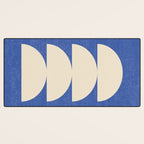 Half Circle 3 - Blue Texture Desk Mat Gallery Image 3