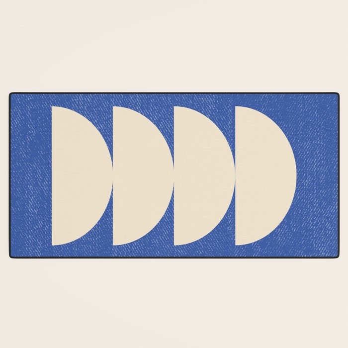 Half Circle 3 - Blue Texture Desk Mat Gallery Image 3