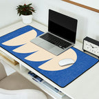 Half Circle 3 - Blue Texture Desk Mat Gallery Image 2