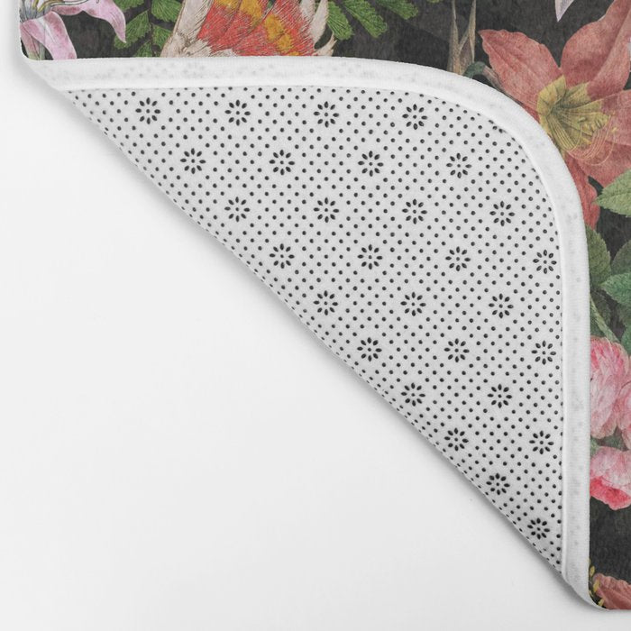 Vintage & Shabby Chic - Botanical Tropical Night Pattern  Bath Mat Gallery Image 2