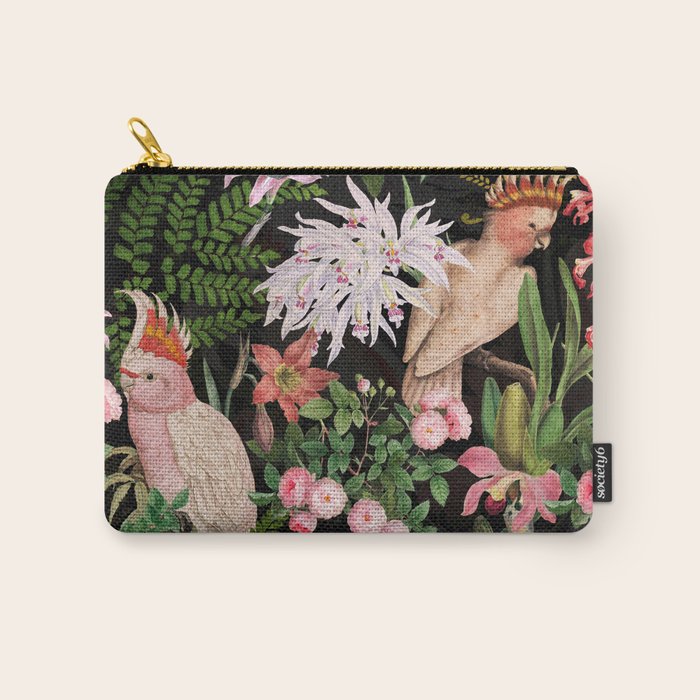 Vintage & Shabby Chic - Botanical Tropical Night Pattern  Carry All Pouch Gallery Image 1