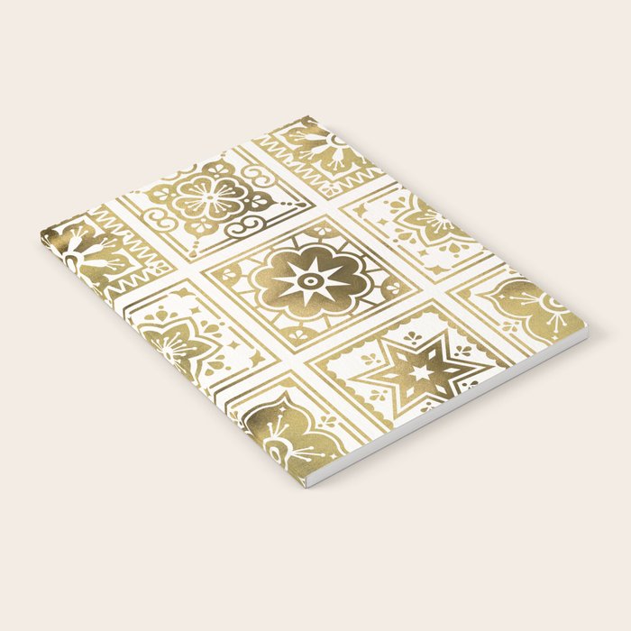 Talavera Mexican Tile - Gold Palette Notebook Gallery Image 2