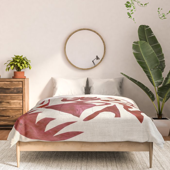 Crimson Dream In Cream Comforter Gallery Image 3