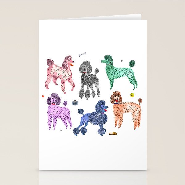 Poodles by Veronique de Jong Stationery Card Gallery Image 1