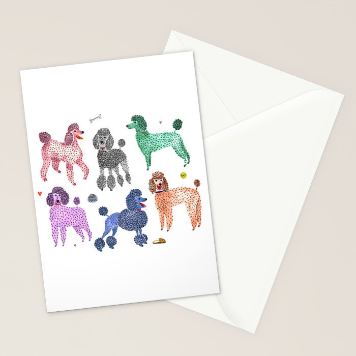 Poodles by Veronique de Jong Stationery Card Gallery Image 2