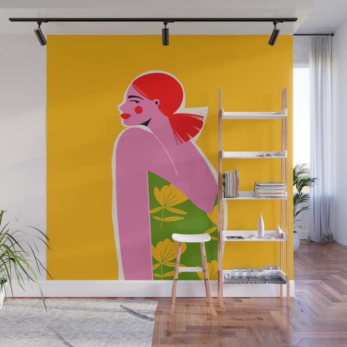 Pink Lady Wall Mural Gallery Image 1