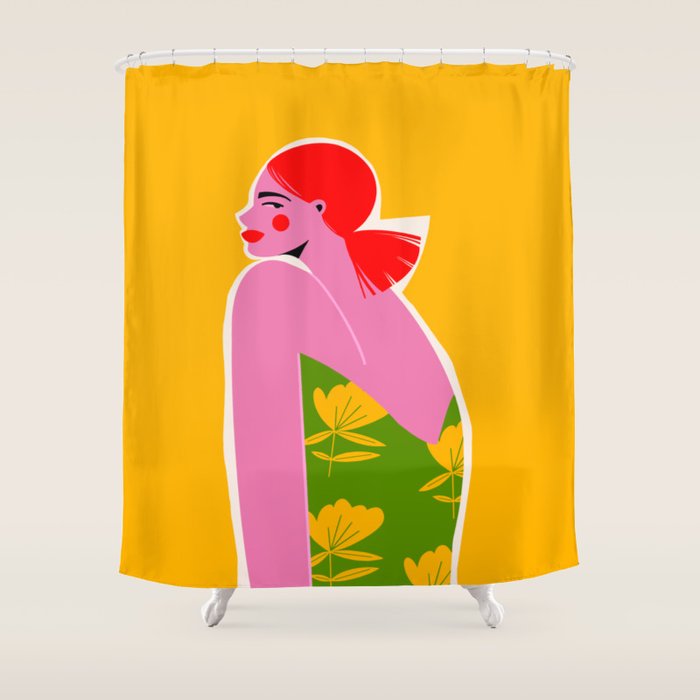 Pink Lady Shower Curtain Gallery Image 1