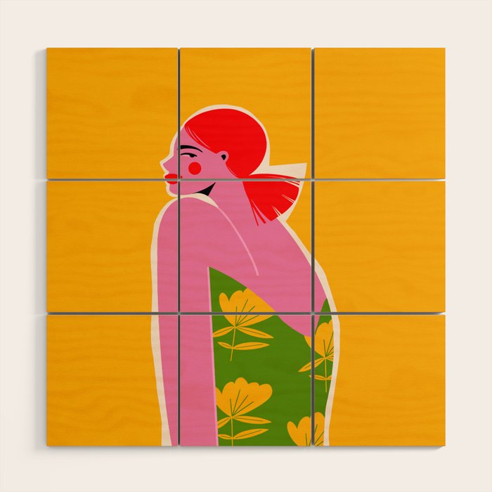 Pink Lady Wood Wall Art Gallery Image 1