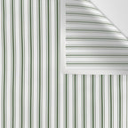 Small Dark Forest Green and White Mattress Ticking Stripes Wall Tapestry Gallery Image 3