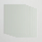 Small Dark Forest Green and White Mattress Ticking Stripes Wrapping Paper Gallery Image 3