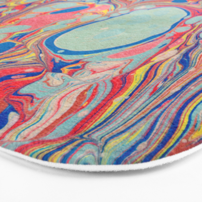 Bubblegum Candy Colors Jawbreaker Layers Pour painting Liquid Colors Funky Psychedelic Lava Lamp Bath Mat Gallery Image 3