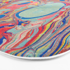 Bubblegum Candy Colors Jawbreaker Layers Pour painting Liquid Colors Funky Psychedelic Lava Lamp Bath Mat Gallery Image 3
