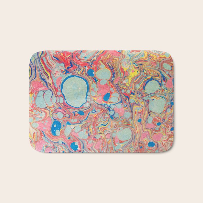 Bubblegum Candy Colors Jawbreaker Layers Pour painting Liquid Colors Funky Psychedelic Lava Lamp Bath Mat Gallery Image 1