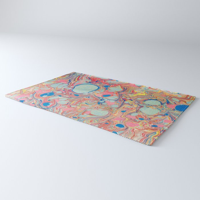 Bubblegum Candy Colors Jawbreaker Layers Pour painting Liquid Colors Funky Psychedelic Lava Lamp Rug Gallery Image 3