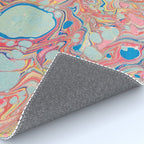 Bubblegum Candy Colors Jawbreaker Layers Pour painting Liquid Colors Funky Psychedelic Lava Lamp Rug Gallery Image 4