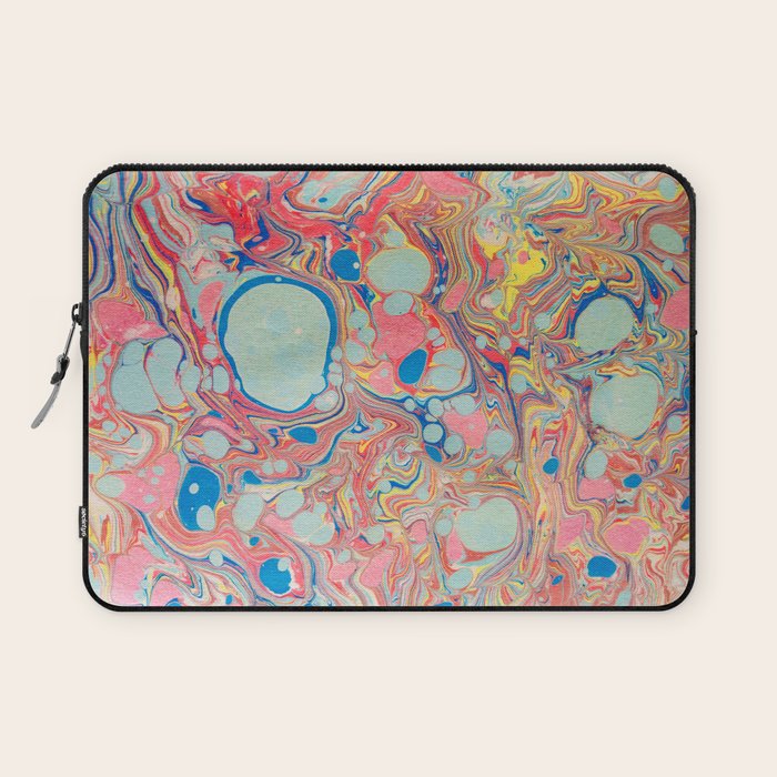 Bubblegum Candy Colors Jawbreaker Layers Pour painting Liquid Colors Funky Psychedelic Lava Lamp Laptop Sleeve Gallery Image 1