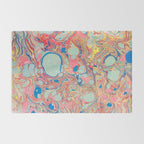 Bubblegum Candy Colors Jawbreaker Layers Pour painting Liquid Colors Funky Psychedelic Lava Lamp Rug Gallery Image 2