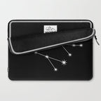 Gemini Zodiac Star Constellation Line Art Black Laptop Sleeve Gallery Image 2