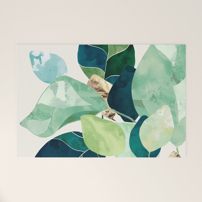 Indigo Plant II Welcome Mat Gallery Image 1