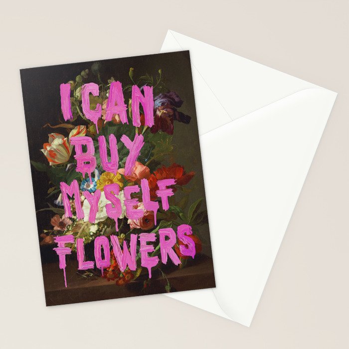 I Can Buy Myself Flowers Stationery Card Gallery Image 2
