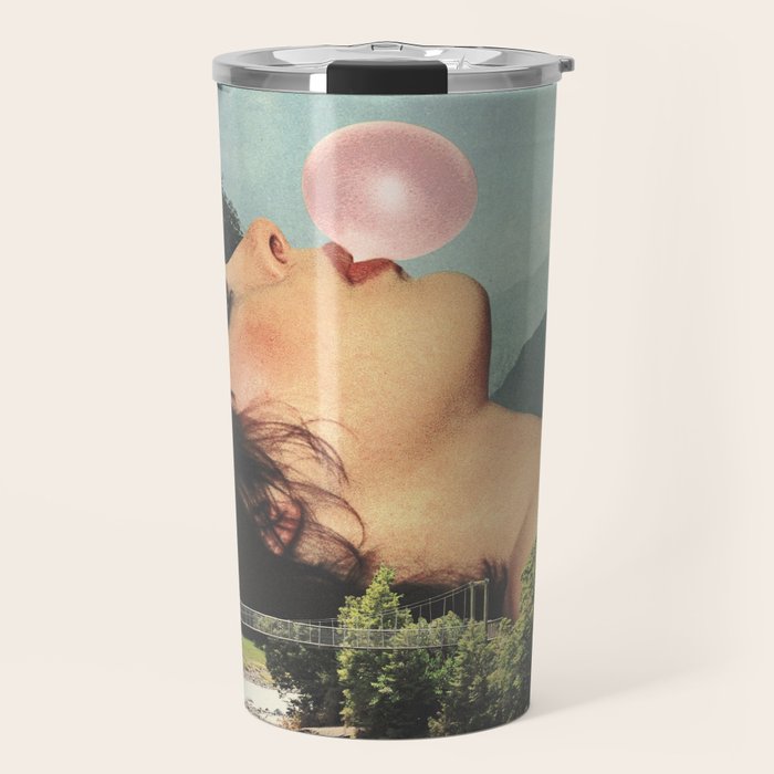 Bubble gum girl Travel Mug Gallery Image 1