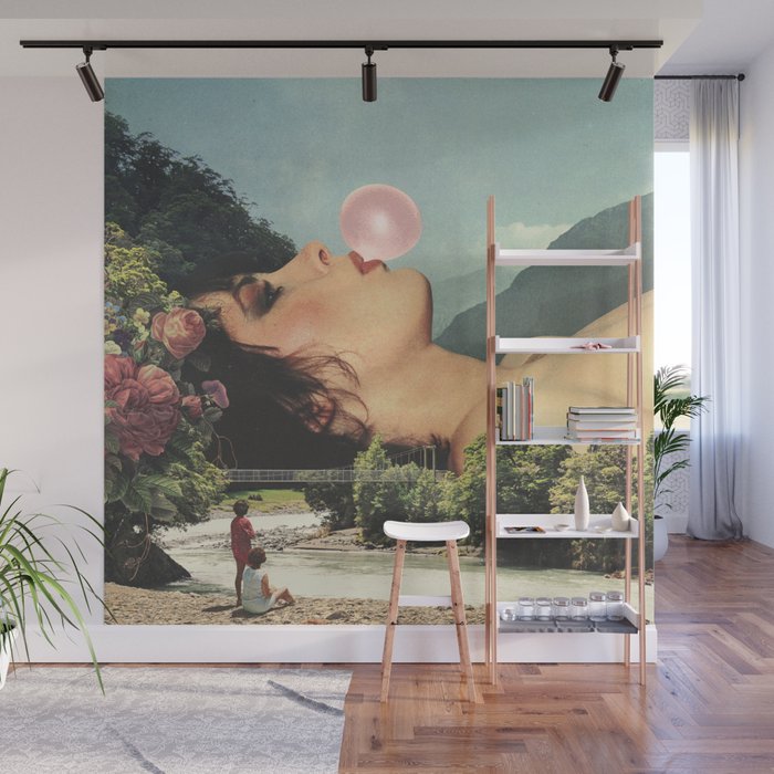 Bubble gum girl Wall Mural Gallery Image 1
