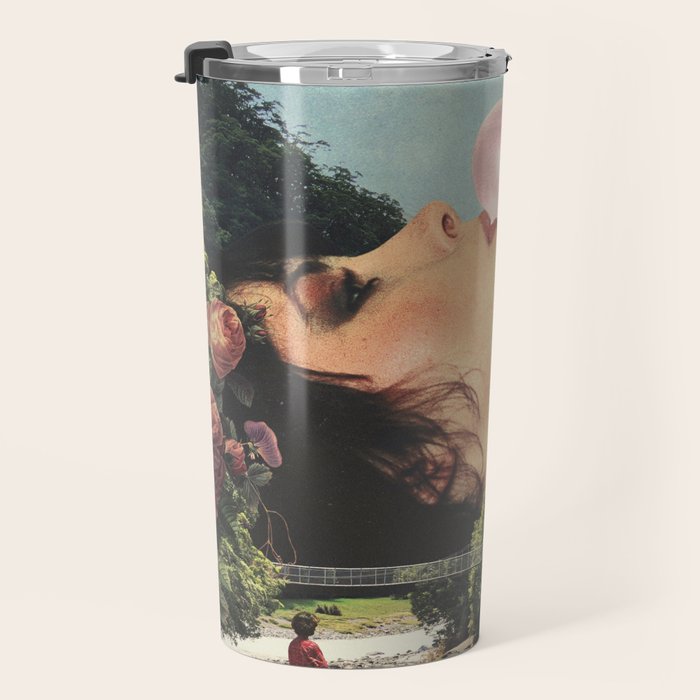 Bubble gum girl Travel Mug Gallery Image 3