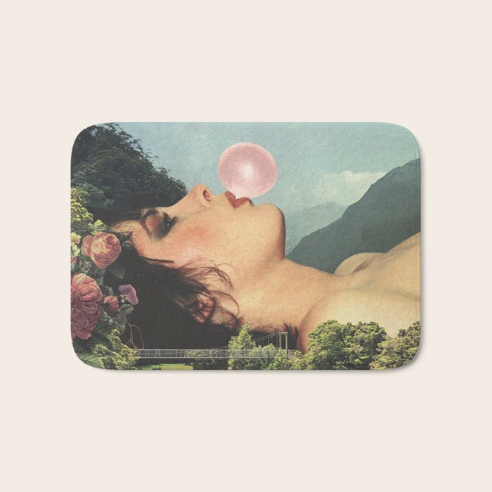 Bubble gum girl Bath Mat Gallery Image 1