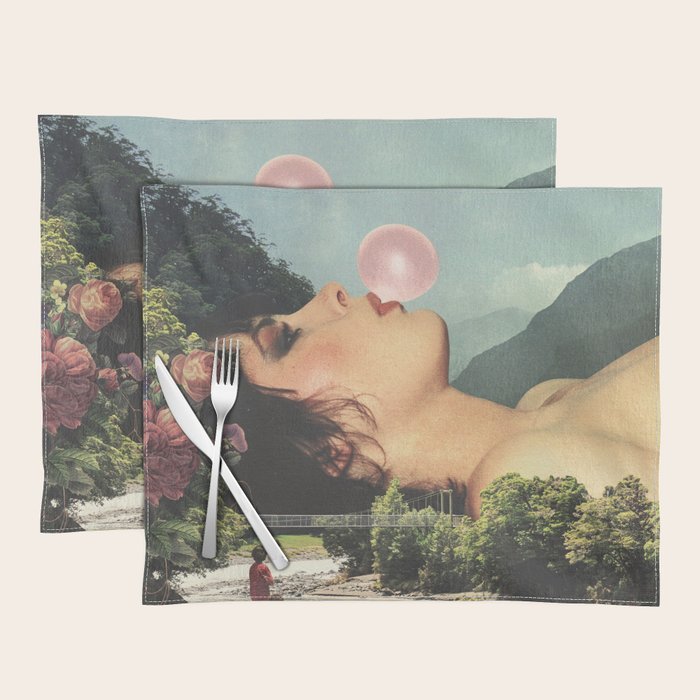 Bubble gum girl Placemat Gallery Image 1