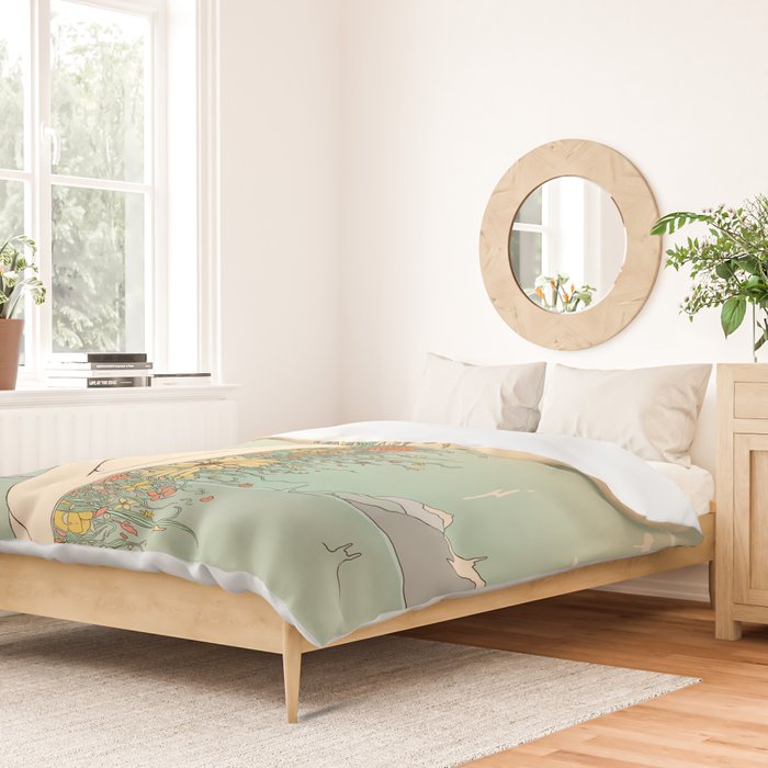 Facade of Existence (Let Life Blossom) Duvet Cover Gallery Image 2